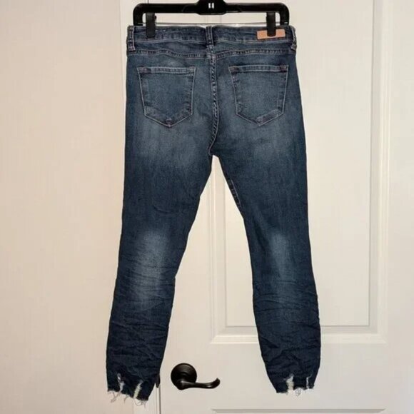 *3 FOR $9* BP. Ripped High Waist Stretchy Ankle Skinny Frayed Hem Jeans Pants 8 - Picture 2 of 2